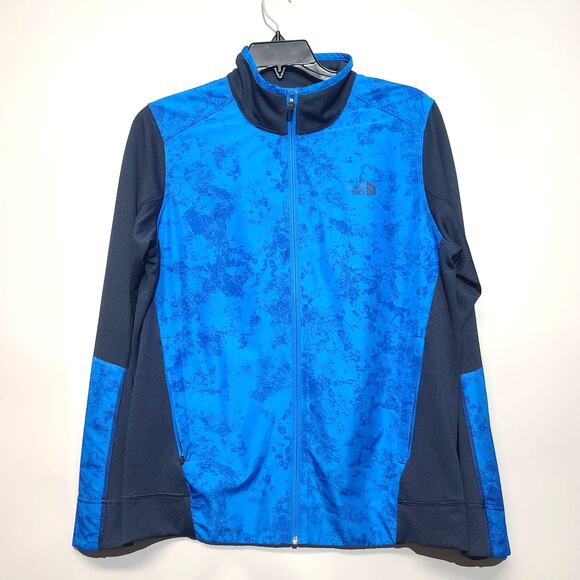 The North Face Blue Ampere Grid Full-Zip Jacket Men's Size M - Picture 2 of 5